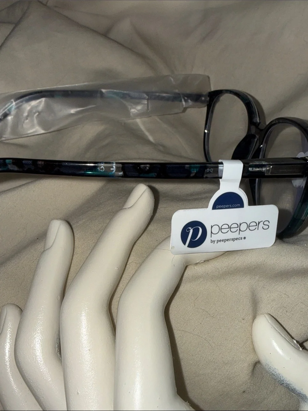 Blue Light Filtering MARINE QUARTZ reading glasses - Teal Floral Accent NEW